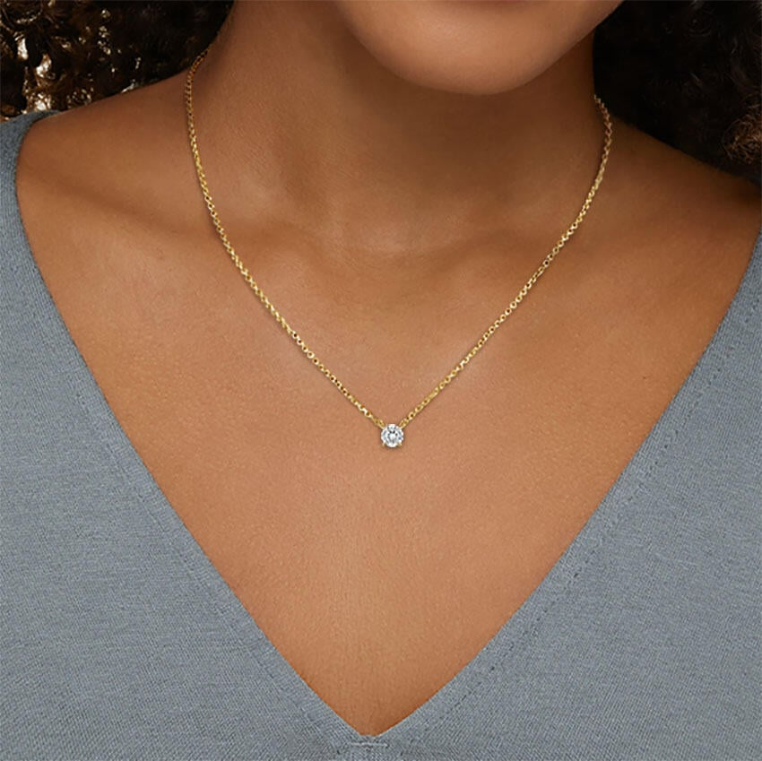 1/2 CTW Lab Grown Diamond Round Pendant