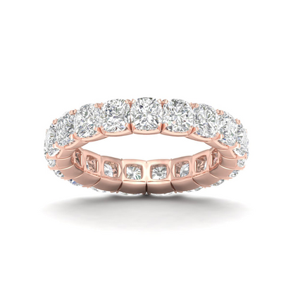5 CTW Cushion Diamond Eternity Lab Grown Diamond Wedding Band