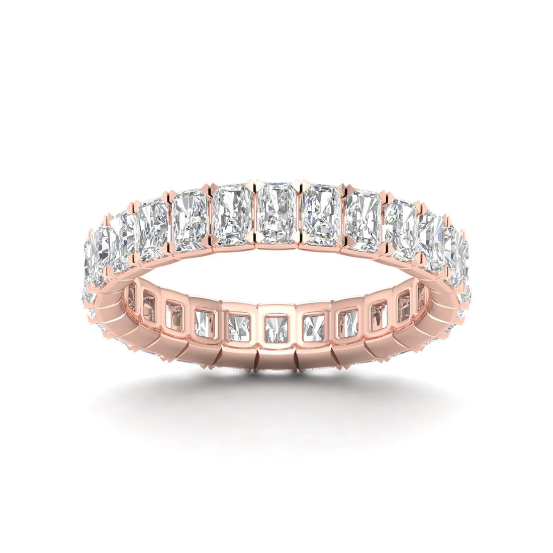 3 CTW Emerald Diamond Eternity Lab Grown Diamond Wedding Band