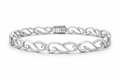 Seraphina Wave Bracelet - pavé diamond scroll motif bracelet by Au Diamanté