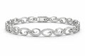Velours de Mer pavé diamond wave bracelet in white gold by Au Diamanté