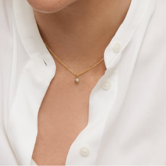 1/10 CTW Lab Grown Diamond Dewdrop Pendant