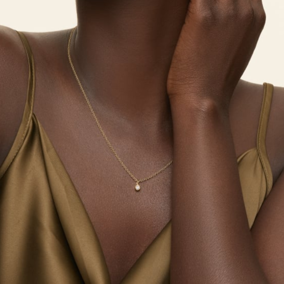 1/10 CTW Lab Grown Diamond Dewdrop Pendant