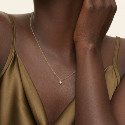 1/10 CTW Lab Grown Diamond Dewdrop Pendant