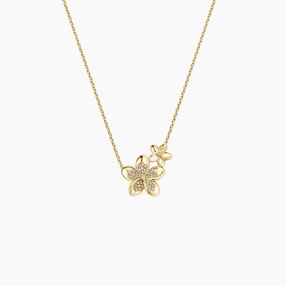 1/8 CTW Lab Grown Diamond Flower Pendant