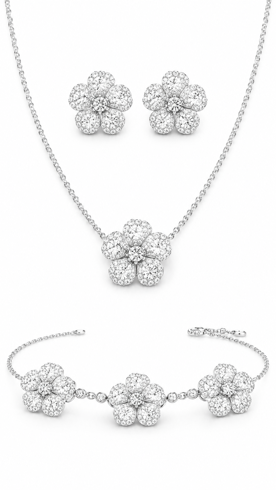 Rosaceae Diamond Flower Bloom Set