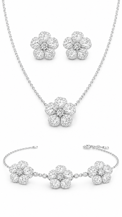 Rosaceae Diamond Flower Bloom Set
