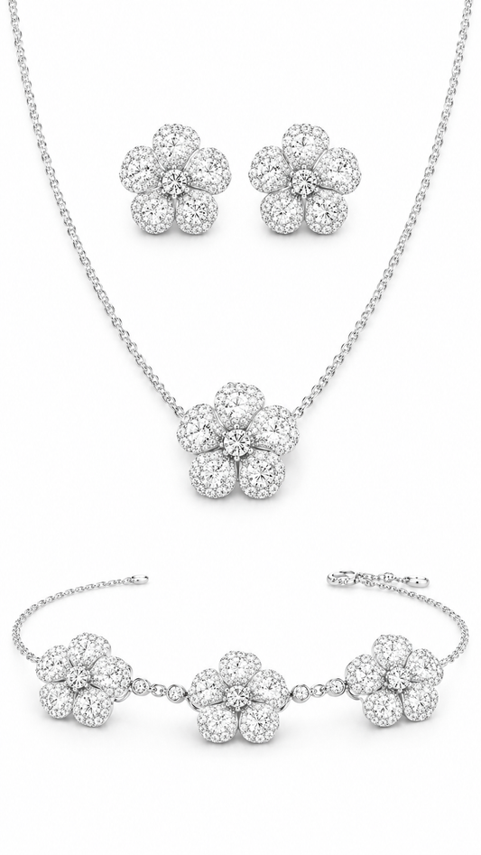 Rosaceae Diamond Flower Bloom Set