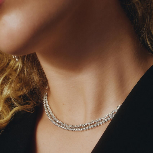 7 CTW Olivetta Lab Grown Diamond Tennis Necklace