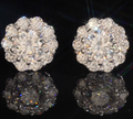 Soleil Silver Moissanite Stud Earrings