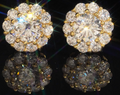 Soleil Gold Moissanite Stud Earrings