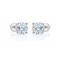 Moissanite Screw-Back Stud Earrings