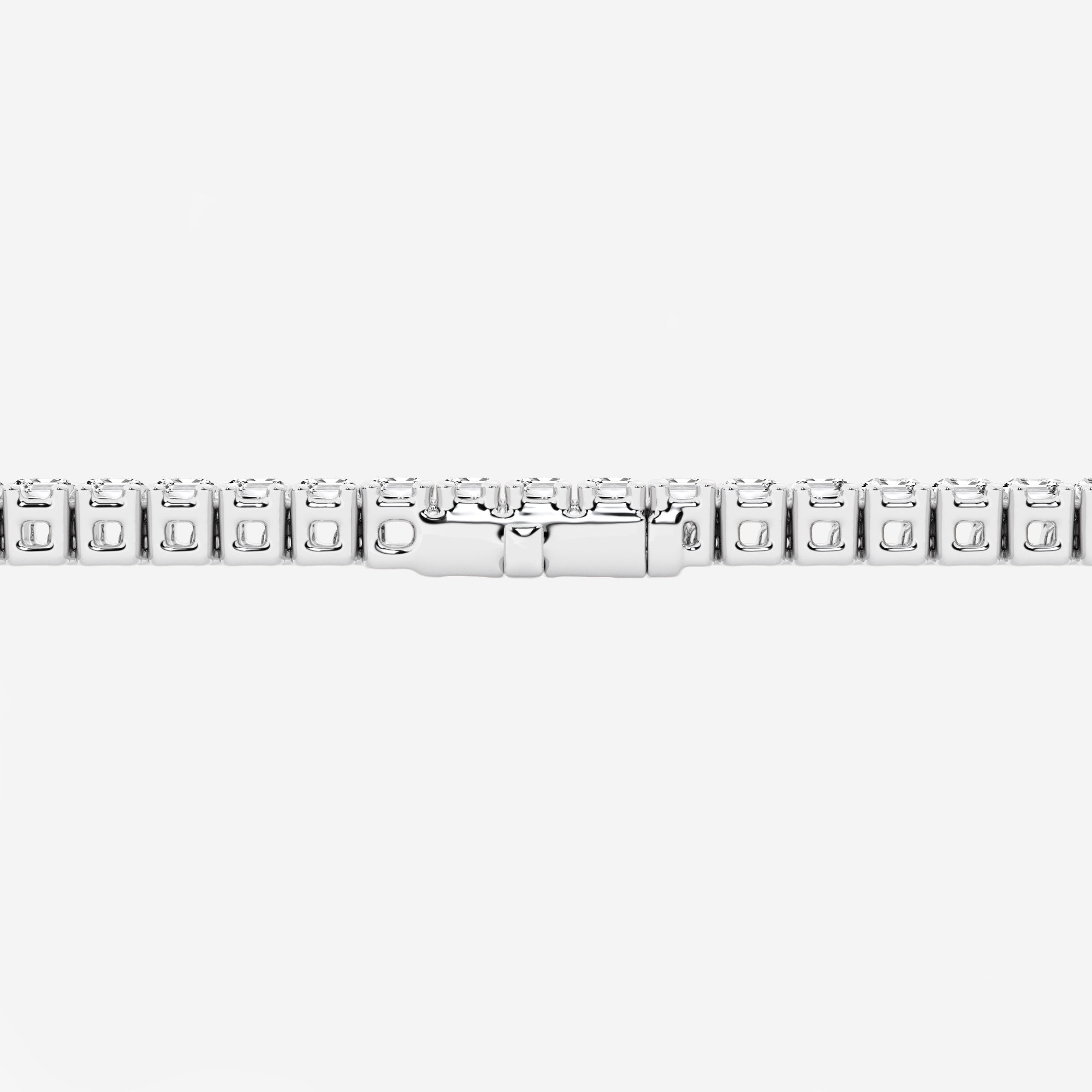 Elongated Cushion and Emerald Cut sterling silver tennis bracelet stack - affordable luxury stackable jewelry with moissanite, lab-grown and natural diamond options