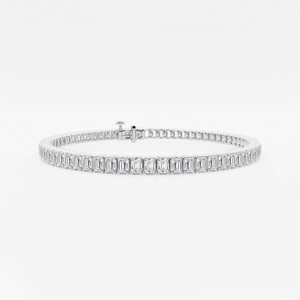 5 ctw Round Tennis Bracelet – Sterling Silver (Moissanite)
